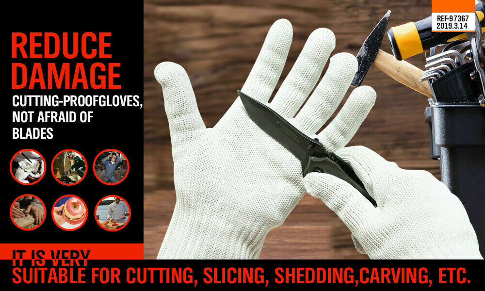 Cutters: One-Pair Cut Resistant Gloves Anti Cutting Level 5 Kitchen Butcher Protection