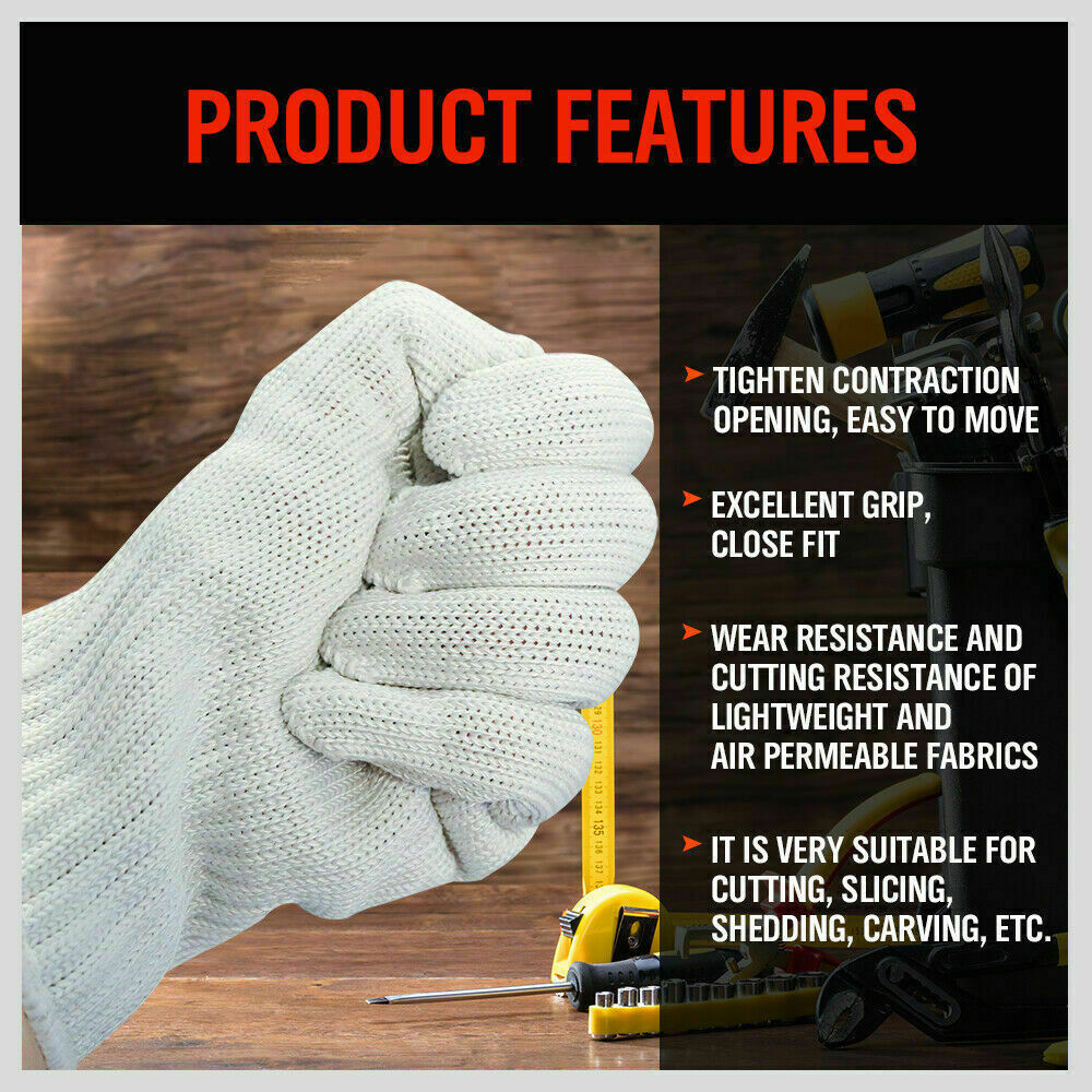 Cutters: One-Pair Cut Resistant Gloves Anti Cutting Level 5 Kitchen Butcher Protection