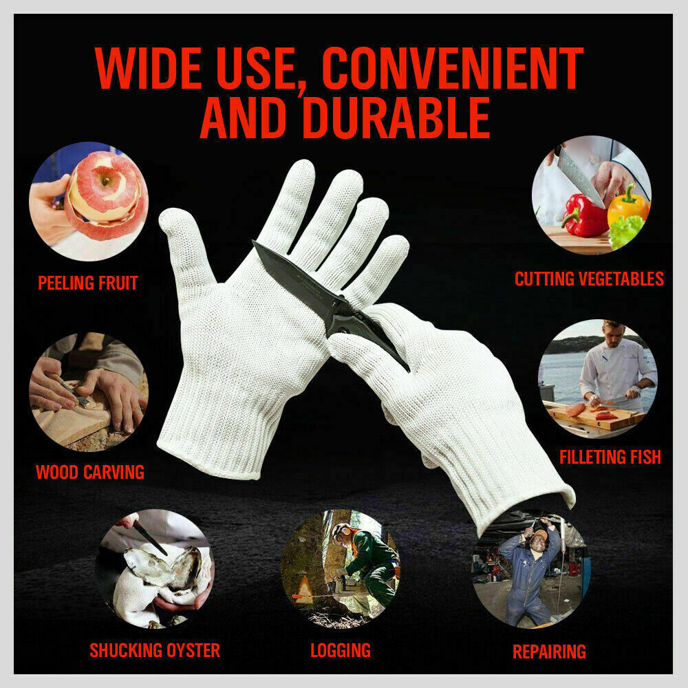 Cutters: One-Pair Cut Resistant Gloves Anti Cutting Level 5 Kitchen Butcher Protection