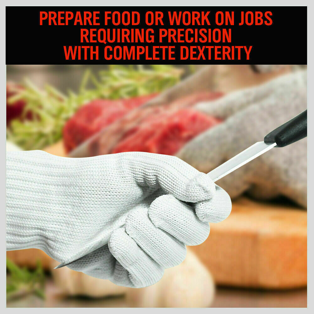 Cutters: One-Pair Cut Resistant Gloves Anti Cutting Level 5 Kitchen Butcher Protection