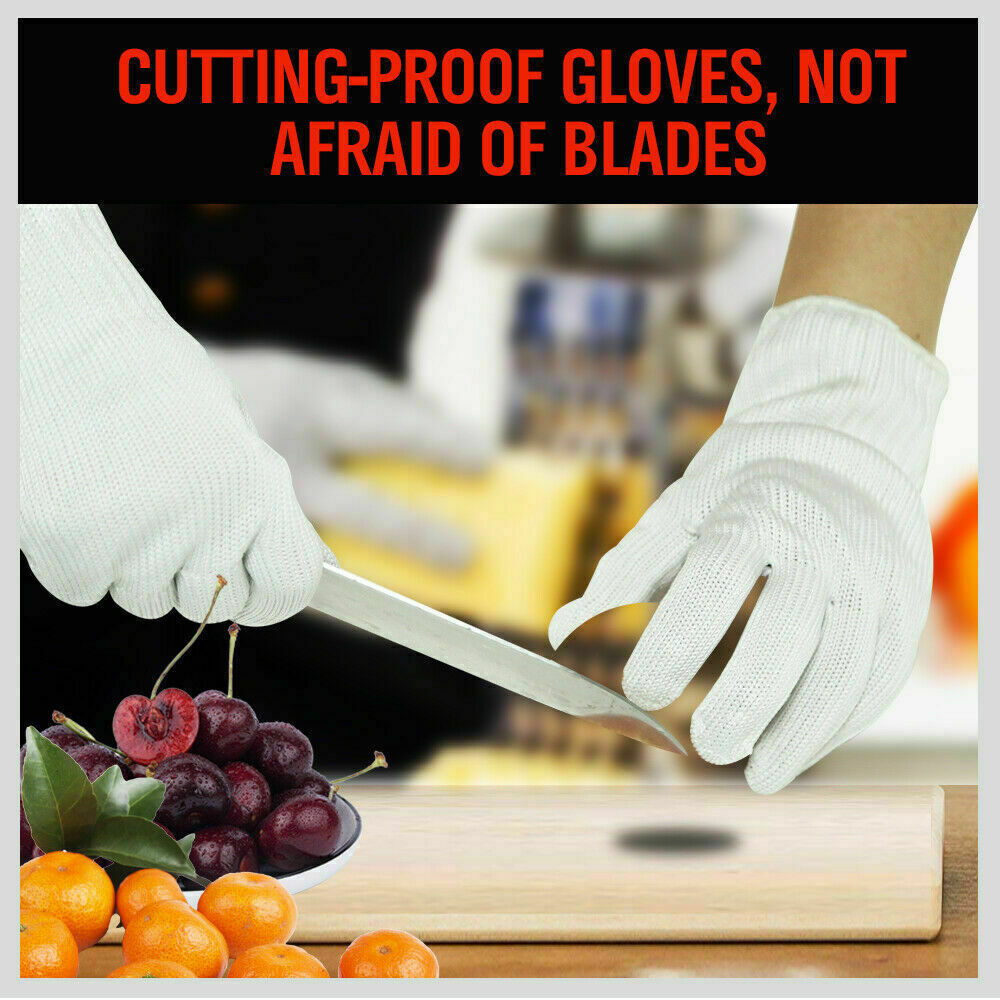 Cutters: One-Pair Cut Resistant Gloves Anti Cutting Level 5 Kitchen Butcher Protection