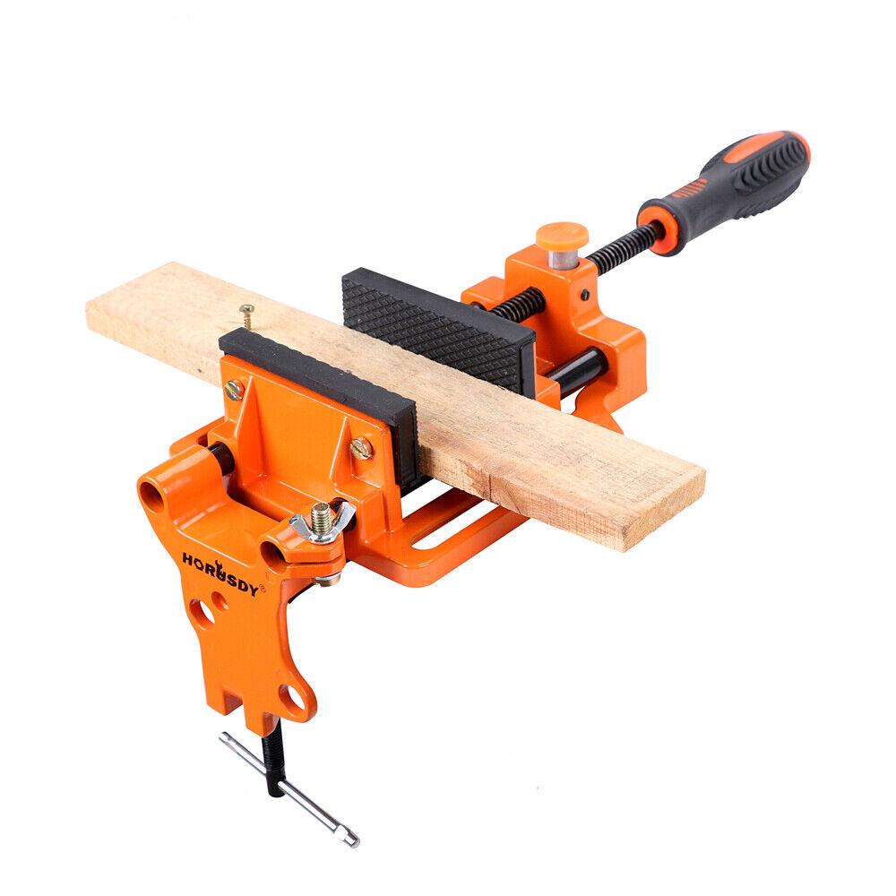 Tool Clamps & Vices: 90mm Drill Press Bench Vice Quick Release Clamp Jaw Soft Grip Hand Pads Woodwork