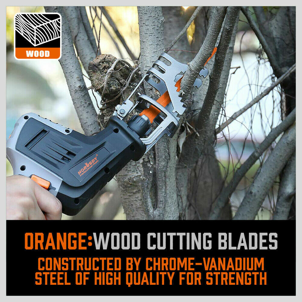 Tool Blades: 34-Piece Reciprocating Saw Blade Set Wood and Metal Cutting Blades with Storage Pouch