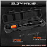 Tool Sockets: HORUSDY 3Pc 1/4" Drive Click Torque Wrench Ratchet Socket with Adaptor Extension