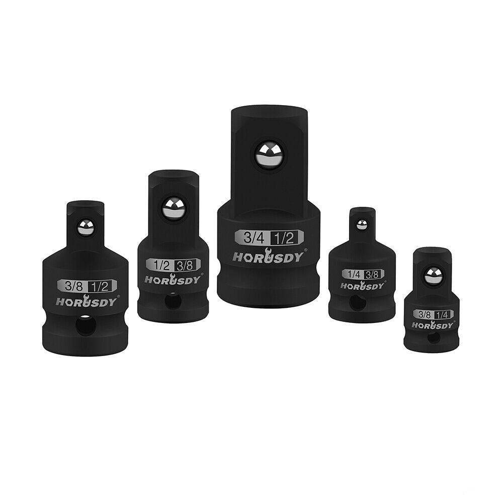 Tool Sockets: HORUSDY 5Pcs Impact Socket Adapter Set Socket Reducer 1/4  3/8 1/2 Inch Drive