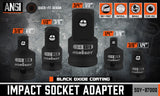 Tool Sockets: HORUSDY 5Pcs Impact Socket Adapter Set Socket Reducer 1/4  3/8 1/2 Inch Drive
