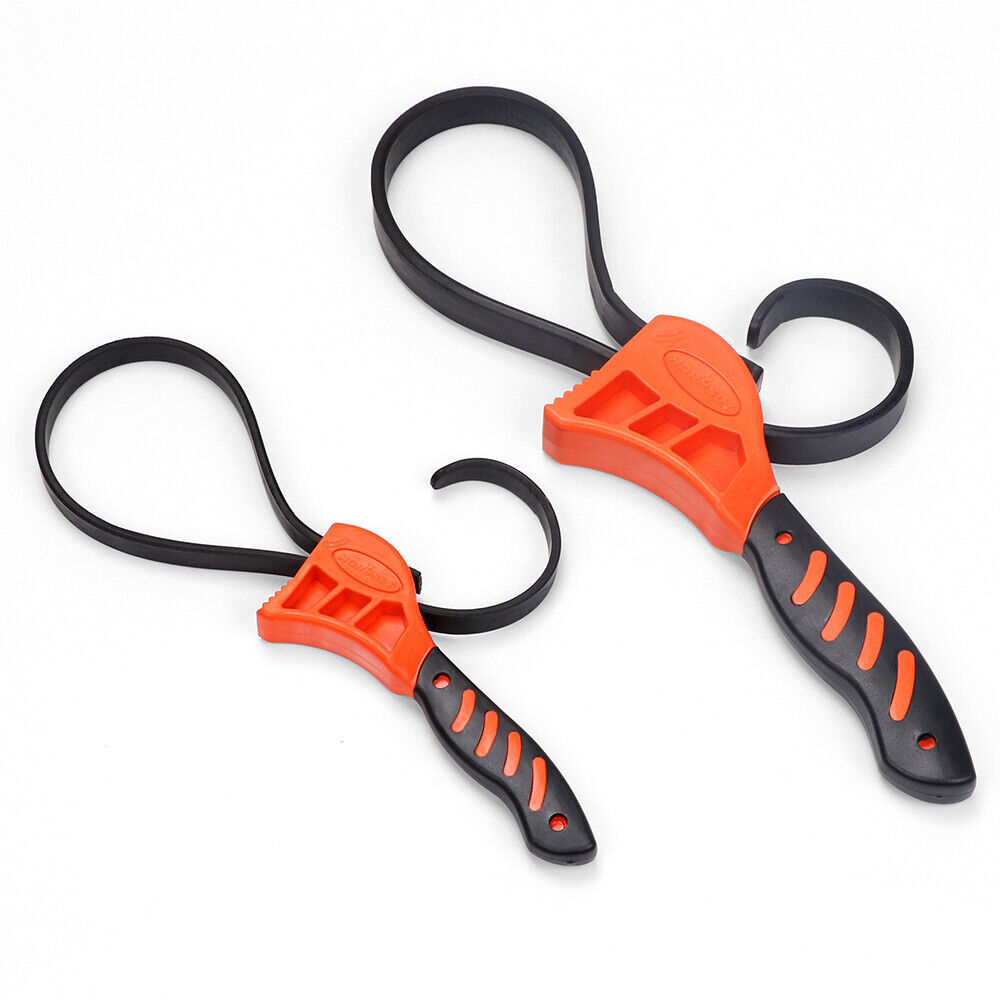 Fence & Gate Accessories: 2Pc Adjustable Strap Wrench Rubber Belt Spanner Multi-Purpose Jar Opener Filter