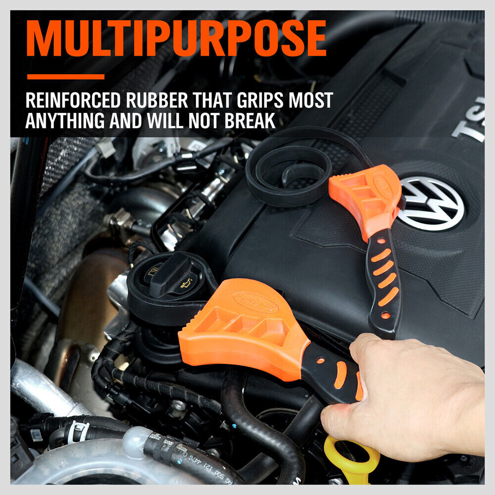 Fence & Gate Accessories: 2Pc Adjustable Strap Wrench Rubber Belt Spanner Multi-Purpose Jar Opener Filter