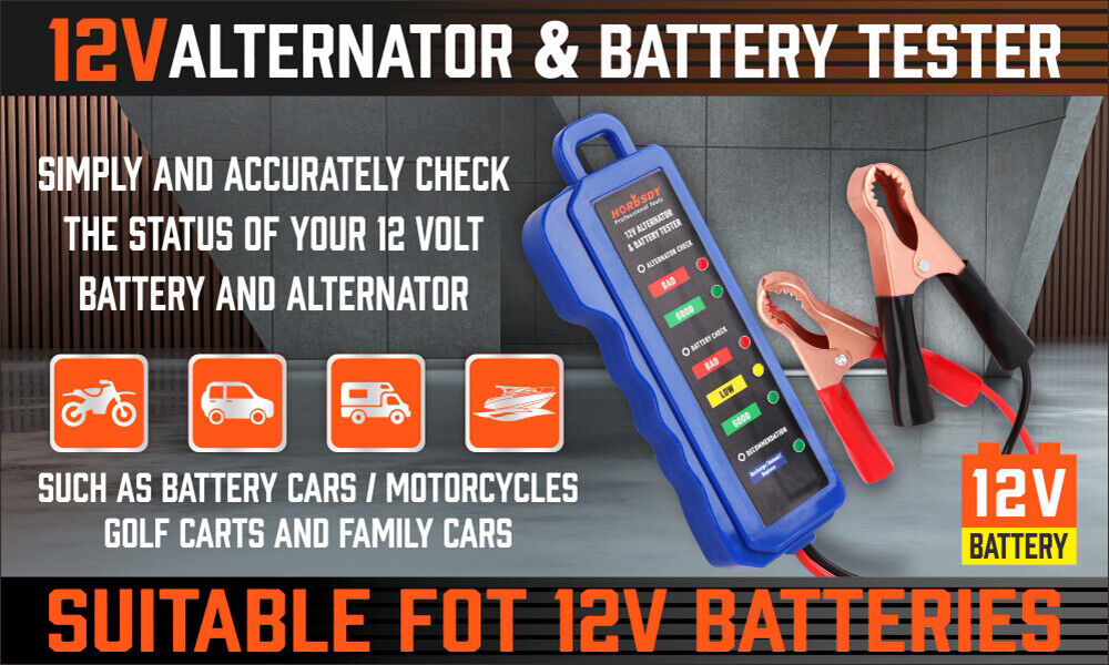 Automotive Repair & Speciality Tools: Digital 12V Alternator Battery Tester Car Load Tester Automotive  Voltage Check