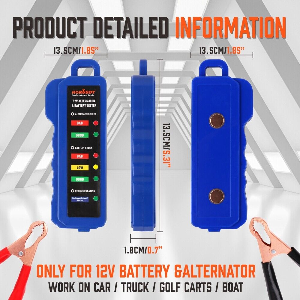 Automotive Repair & Speciality Tools: Digital 12V Alternator Battery Tester Car Load Tester Automotive  Voltage Check