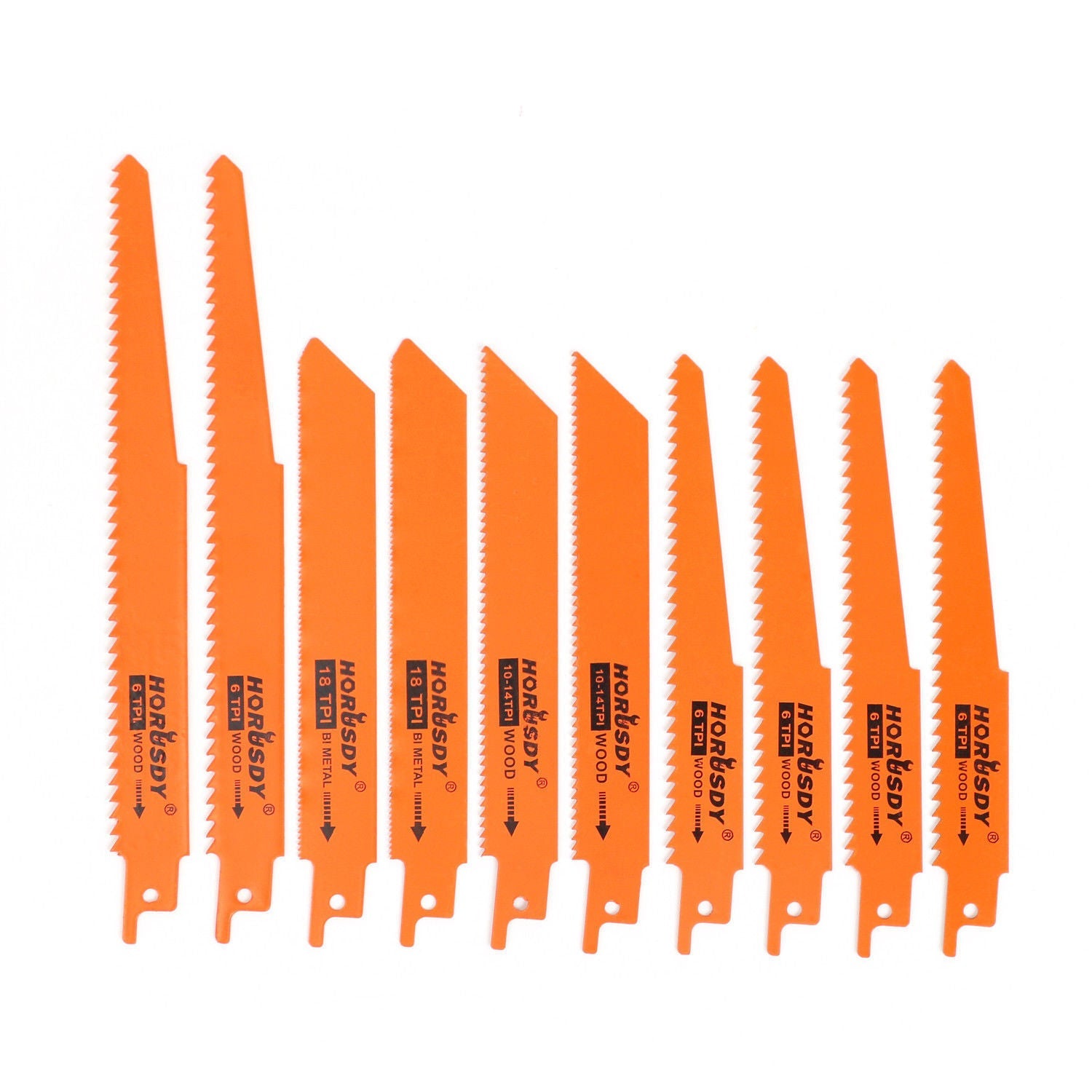 Tool Blades: 10Pc Reciprocating Saw Blades Set For Wood Metal Timber Demolition Cutting Tool