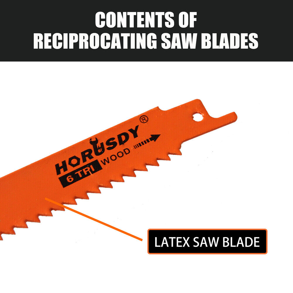 Tool Blades: 10Pc Reciprocating Saw Blades Set For Wood Metal Timber Demolition Cutting Tool