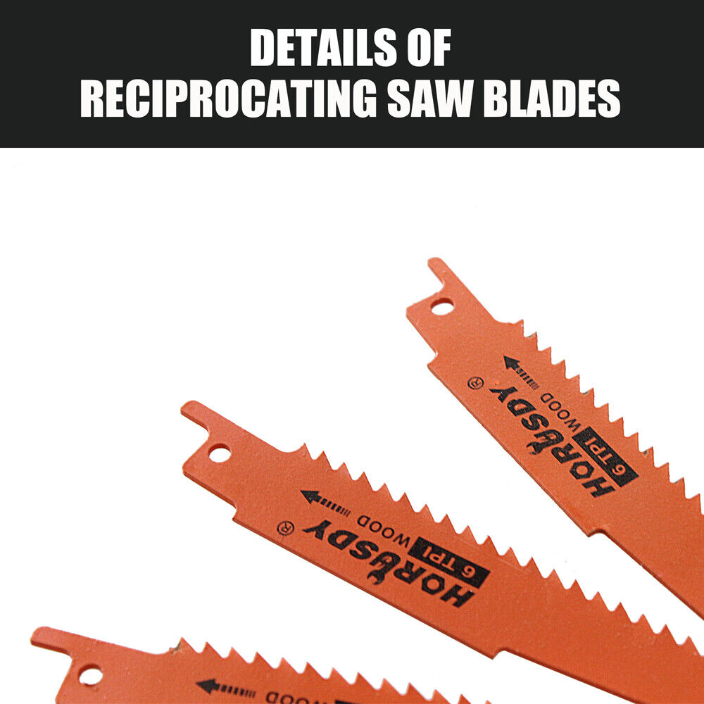 Tool Blades: 10Pc Reciprocating Saw Blades Set For Wood Metal Timber Demolition Cutting Tool