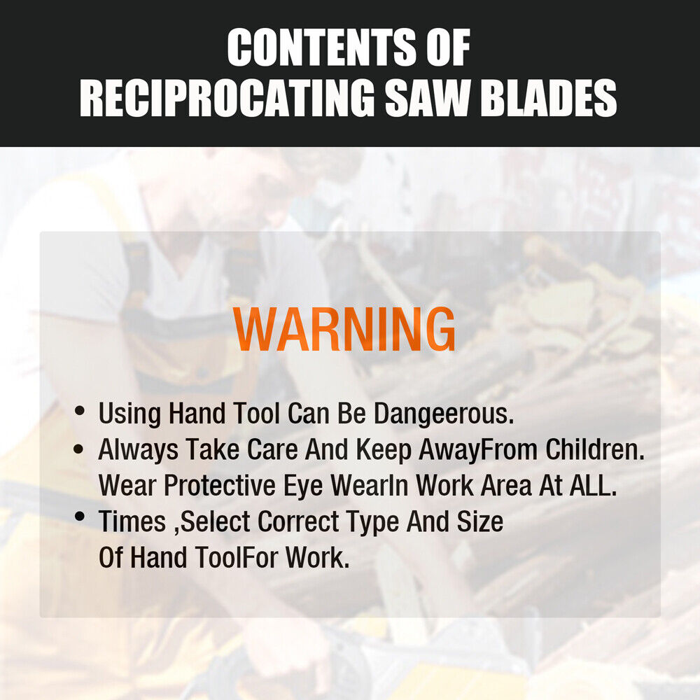 Tool Blades: 10Pc Reciprocating Saw Blades Set For Wood Metal Timber Demolition Cutting Tool
