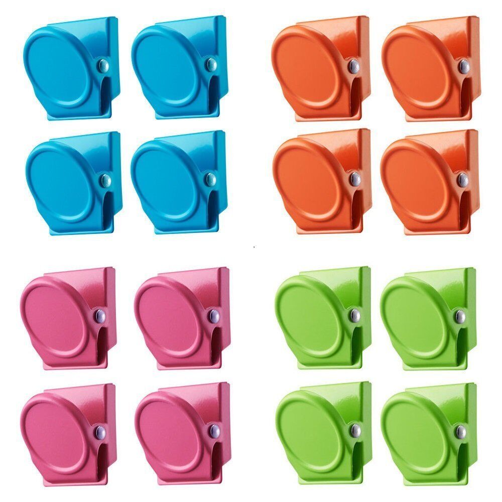 Kitchen Appliance Accessories: 16Pc Magnetic Spring Clamps Magnet Refrigerator Clips Note Holder Fridge Tips