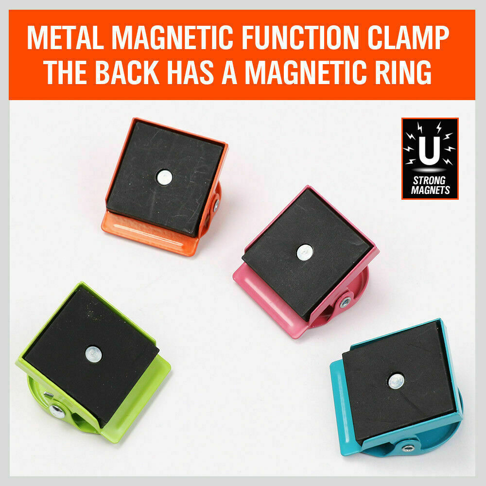 Kitchen Appliance Accessories: 16Pc Magnetic Spring Clamps Magnet Refrigerator Clips Note Holder Fridge Tips