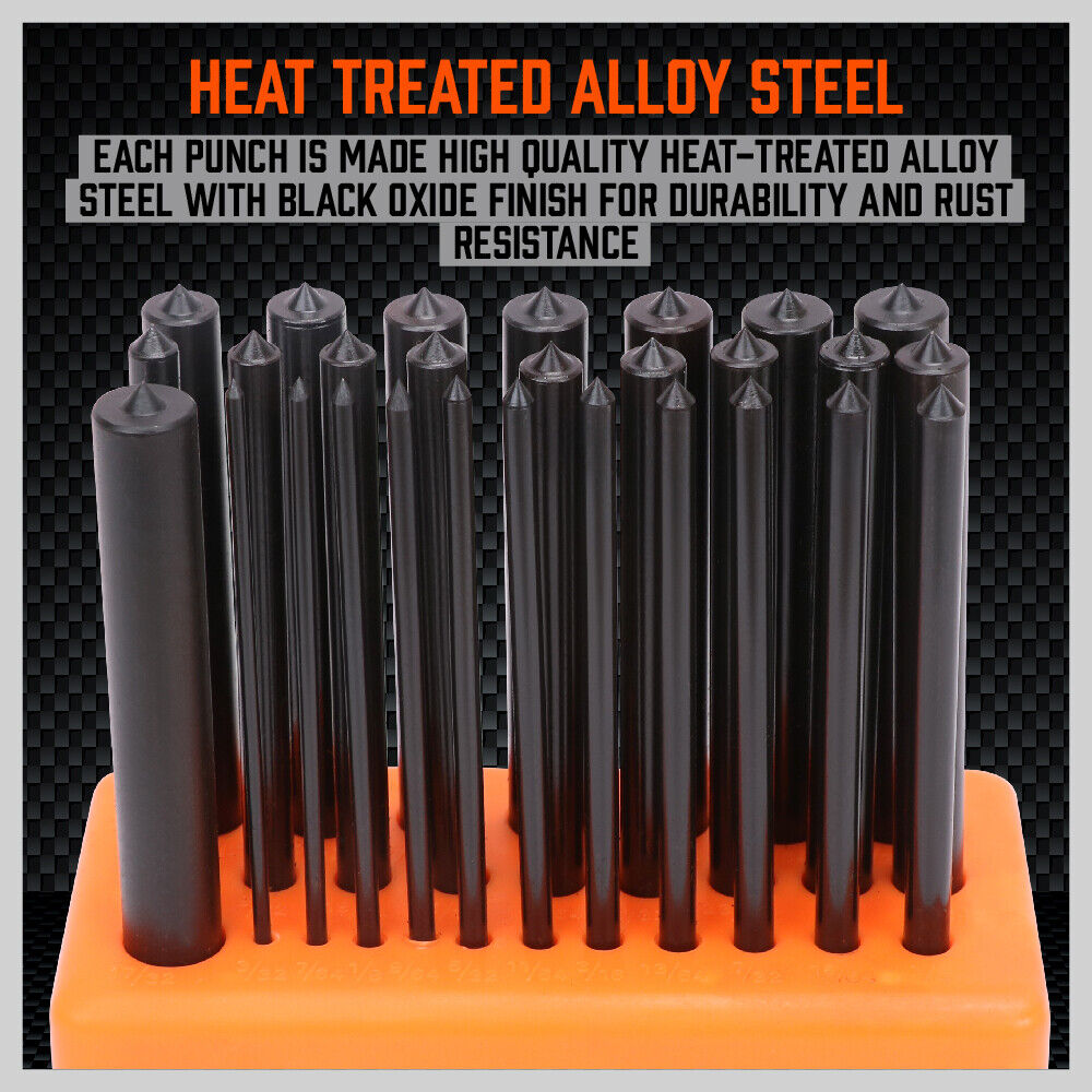 Tool Boxes: 28x Center Transfer Punches Set Machinists Tool Punch Stand Heat Treated Steel