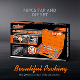 Putty Knives, Scrapers & Chisels: 40Pc Tap And Die Set Imperial SAE Screw Screwdriver Thread Drill W/t Pitch Gauge