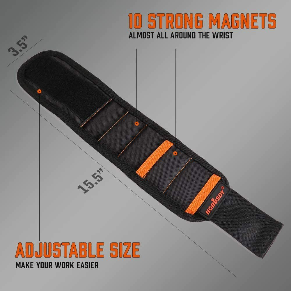 Camera Accessories: Magnetic Wristband & Universal Socket Grip 7-19mm Magnets Screws Nails Holder