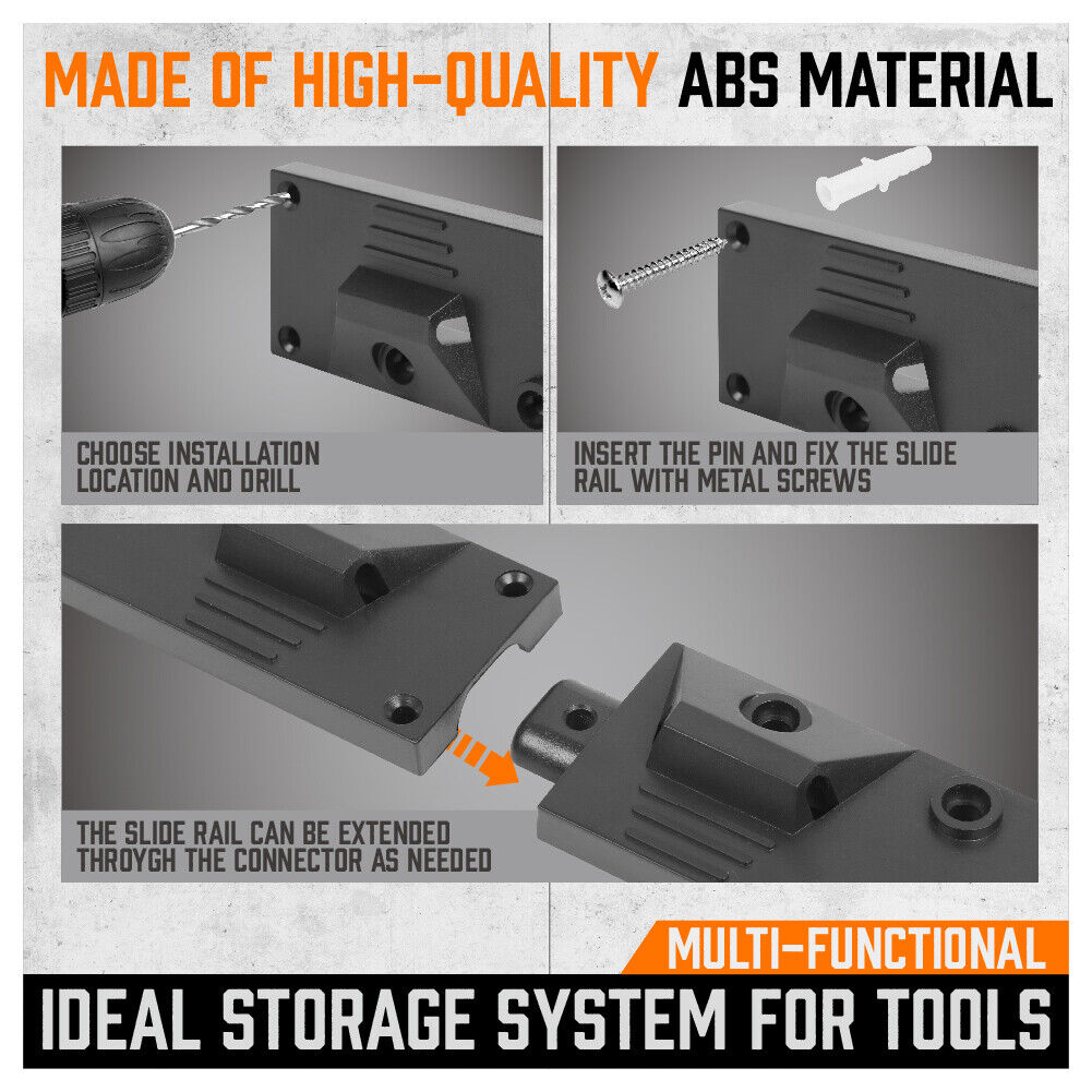 Gardening Accessories: 64" Wall Mount Tool Hanger Garden Storage Organizer Mop Broom Holder Hook Pegs