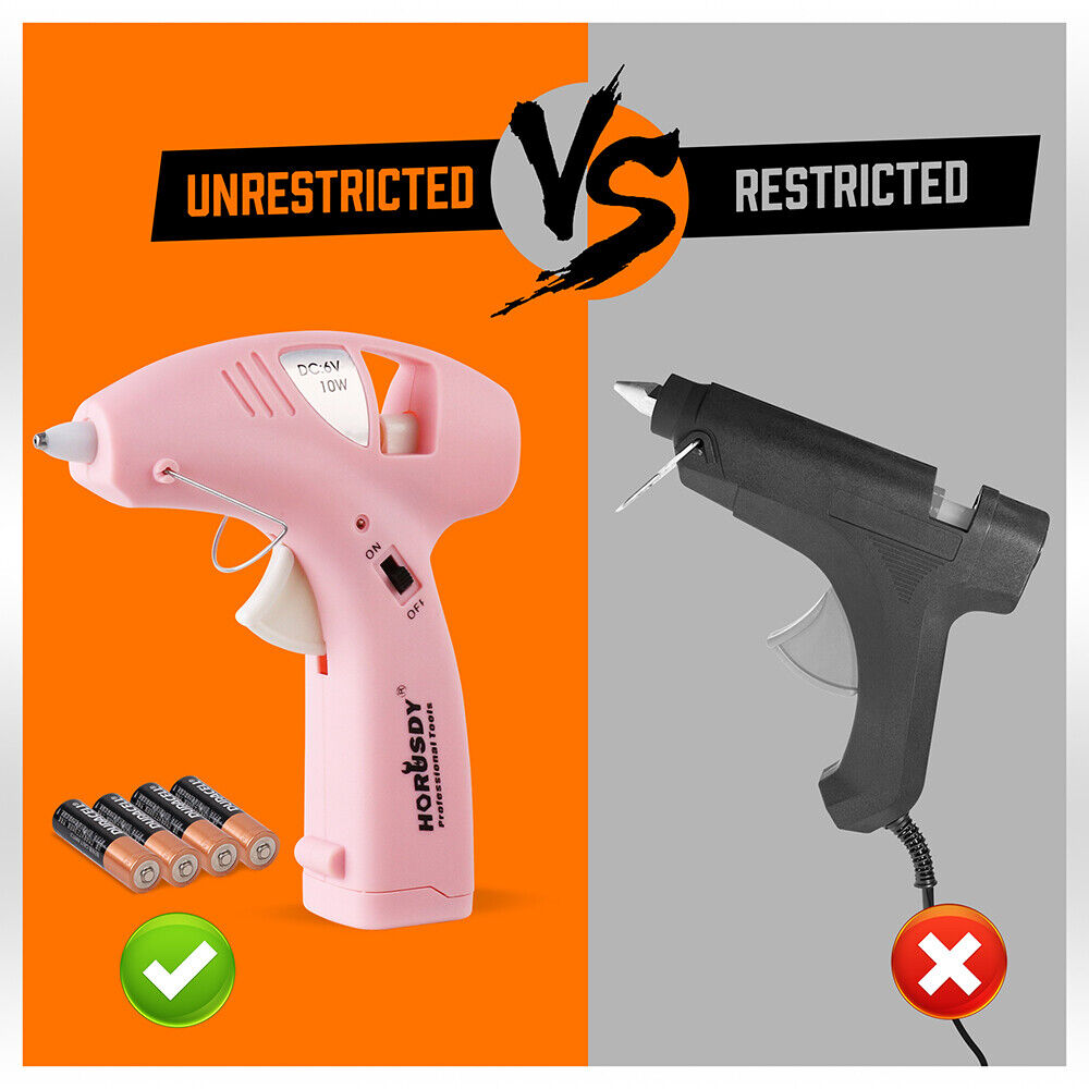 Hand Tools: Cordless Hot Glue Gun 20 Glue Sticks & Batteries Included Craft DIY Repair Tool