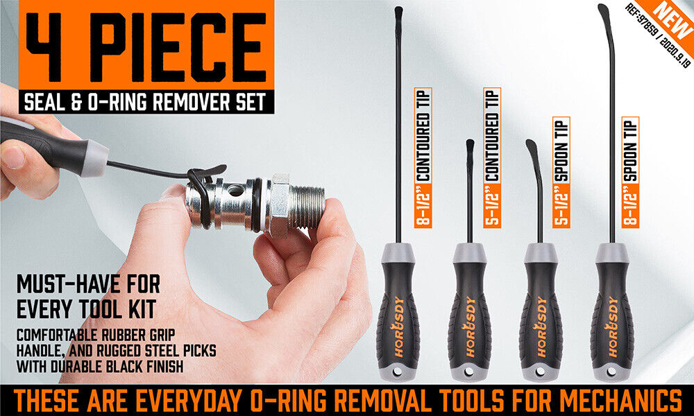 Hand Tools: 4Pc Seal & O-Ring Removal Set Spoon Tip Removing Heavy Grip Handle Auto Tools