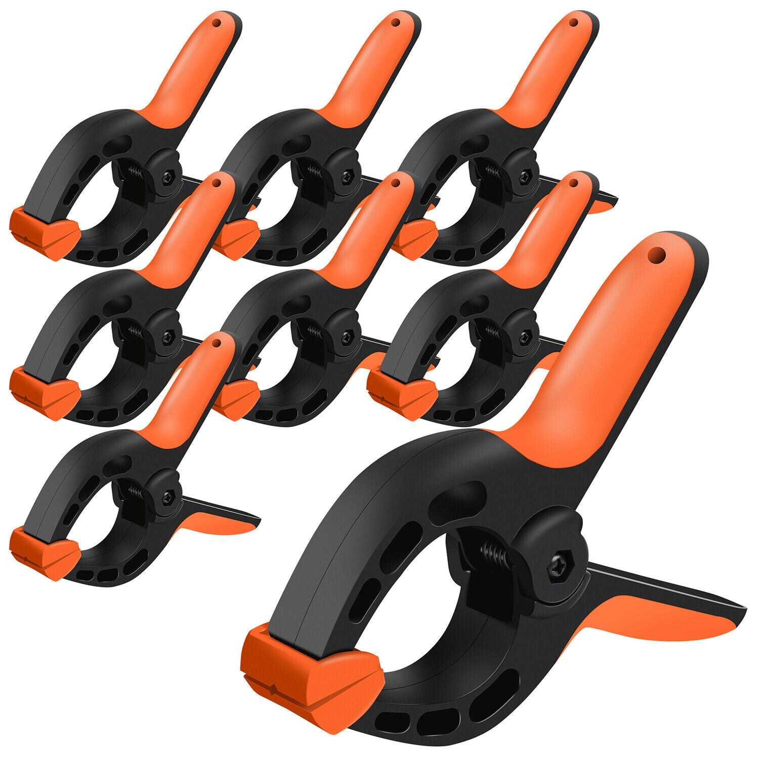 Tool Clamps & Vices: HORUSDY 8Pc Spring Clamp Set Quick Grip Plastic Non-Slip Nylon Clips Woodworking