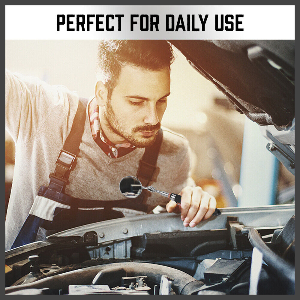 Power & Electrical Supplies: 3Pc Magnetic Pick Up Tool & Swivel Inspection Mirror Telescoping Rod Heavy Duty