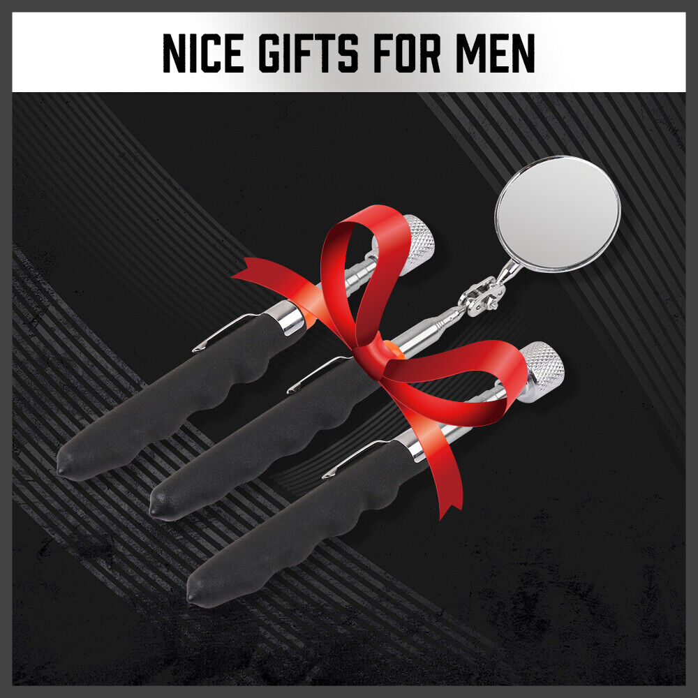 Power & Electrical Supplies: 3Pc Magnetic Pick Up Tool & Swivel Inspection Mirror Telescoping Rod Heavy Duty