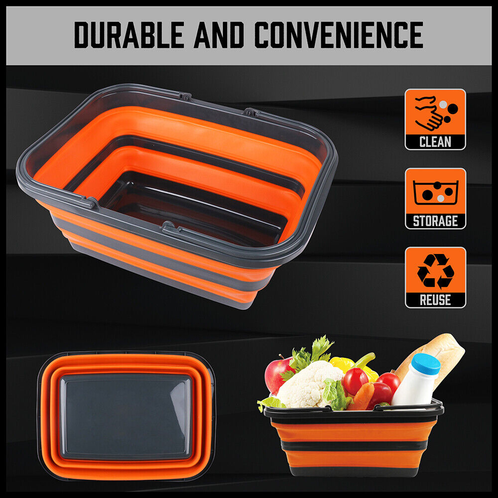 Kitchen & Bathroom DIY: Adjustable Collapsible Sink 16L Large Portable Basket Wash Basin Outdoor Camping