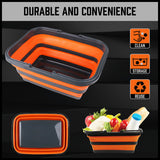 Kitchen & Bathroom DIY: Adjustable Collapsible Sink 16L Large Portable Basket Wash Basin Outdoor Camping