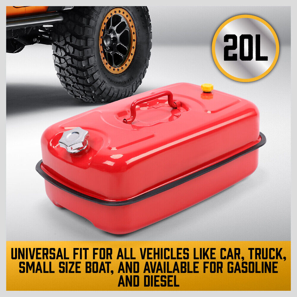 Fuel & Exhaust: 20L Fuel Can Jerry Can Petrol Diesel Spare Container Portable Fuel Tank
