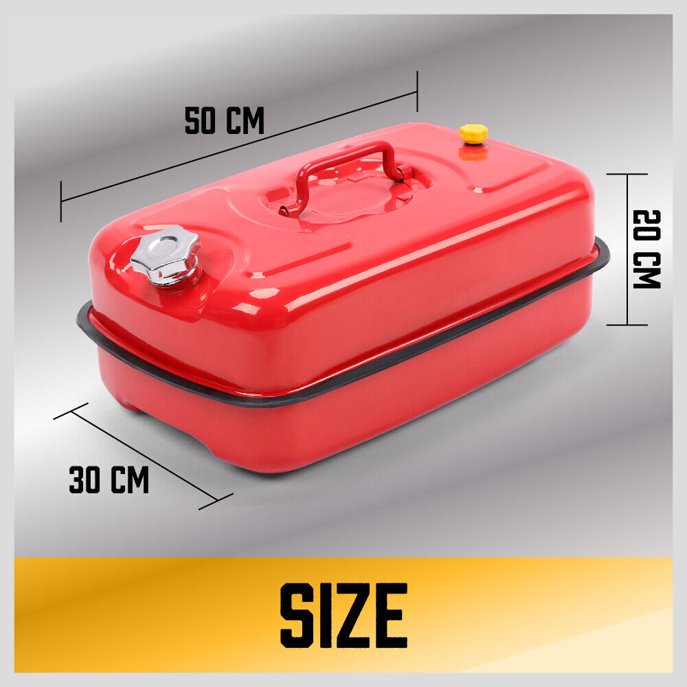 Fuel & Exhaust: 20L Fuel Can Jerry Can Petrol Diesel Spare Container Portable Fuel Tank