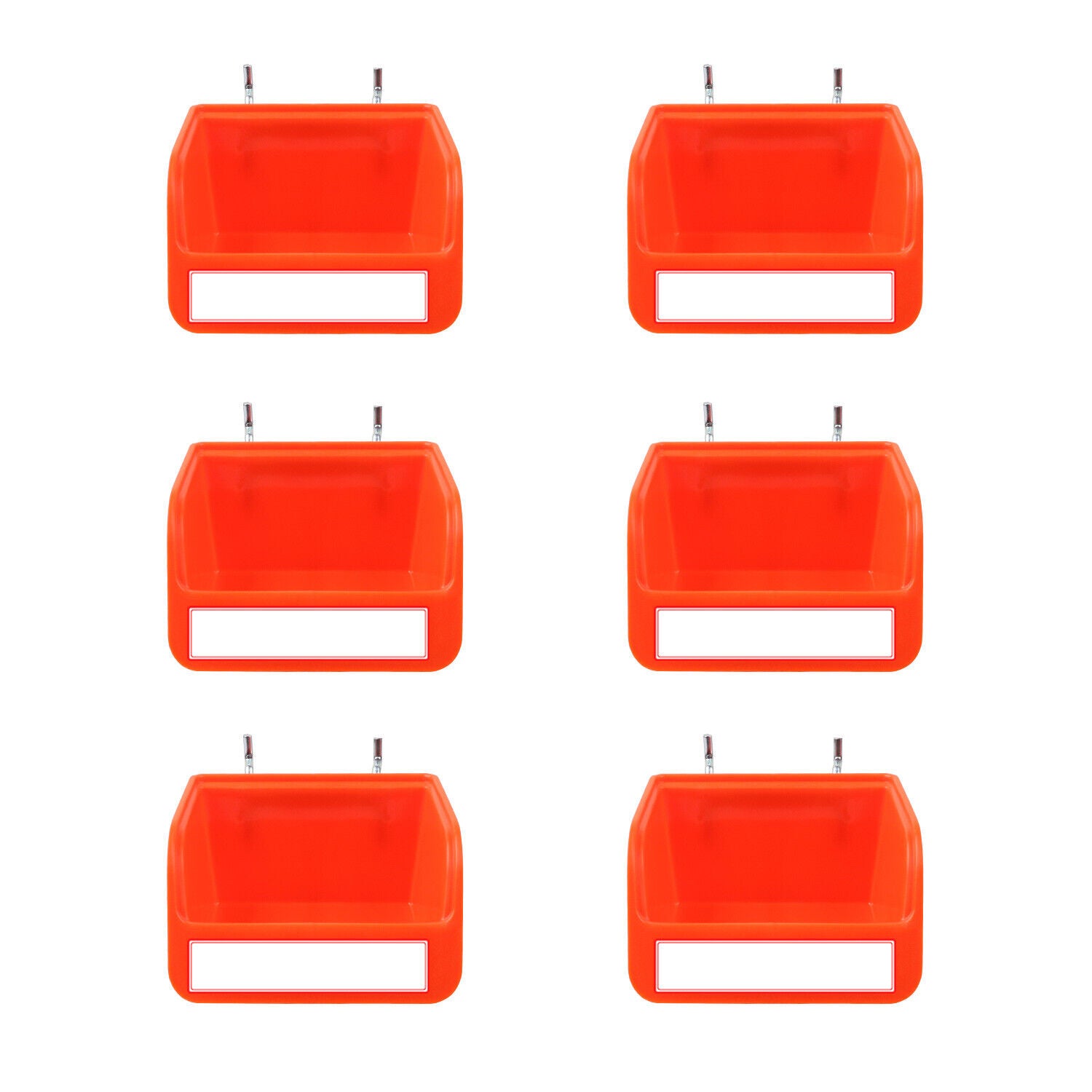 Audio Accessories: 6Pc Pegboard Bins Peg Board Parts Storage With Steel Hooks Tools Organiser Tray