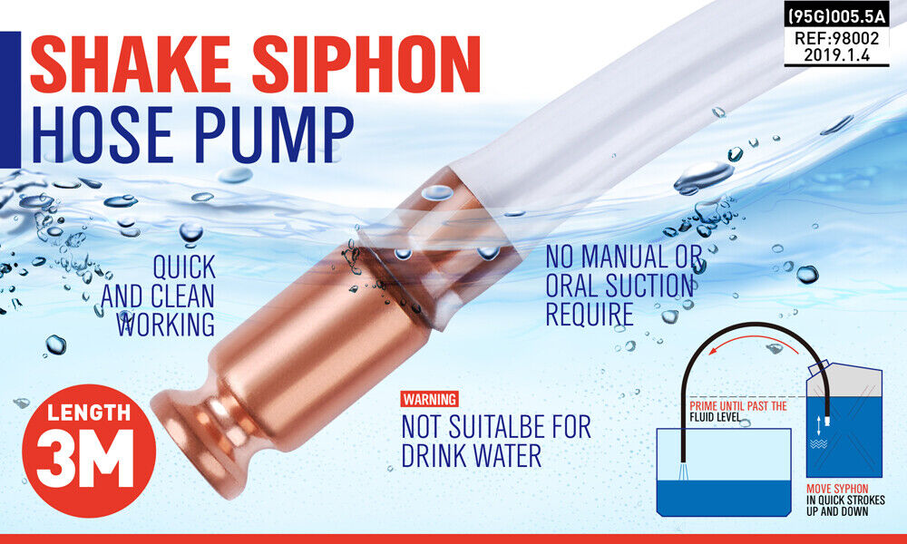 Herbicides: 3M Self Priming Siphon Hose Water Jiggler Liquid Transfer Fuel Hose Pump Copper