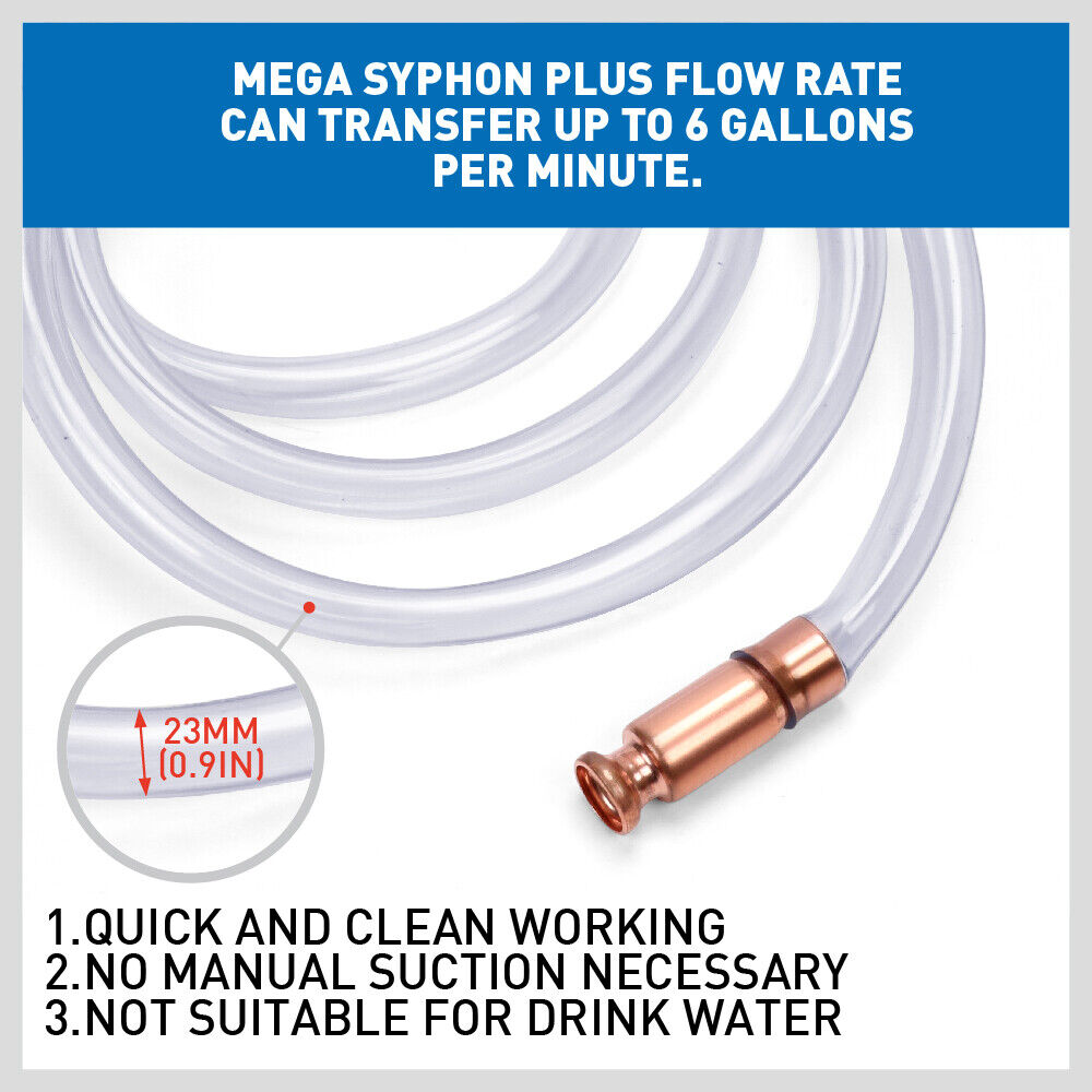 Herbicides: 3M Self Priming Siphon Hose Water Jiggler Liquid Transfer Fuel Hose Pump Copper