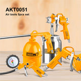 Pool Sweeps & Vacuums: Ingco 5Pc Compessor Air Tool Set Paint Sprayer Air Blower Wash Tyre Inflating 5M Hose