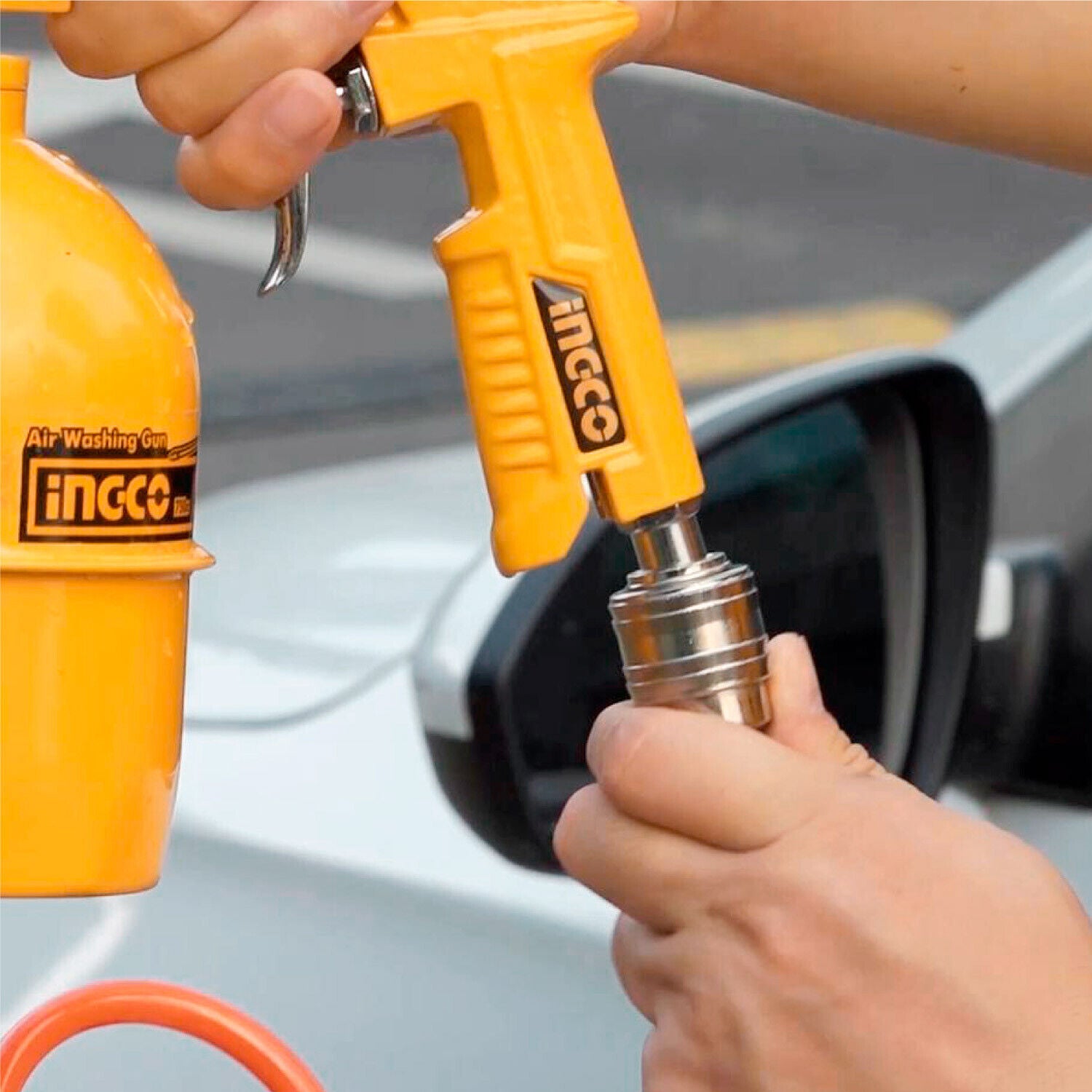 Pool Sweeps & Vacuums: Ingco 5Pc Compessor Air Tool Set Paint Sprayer Air Blower Wash Tyre Inflating 5M Hose