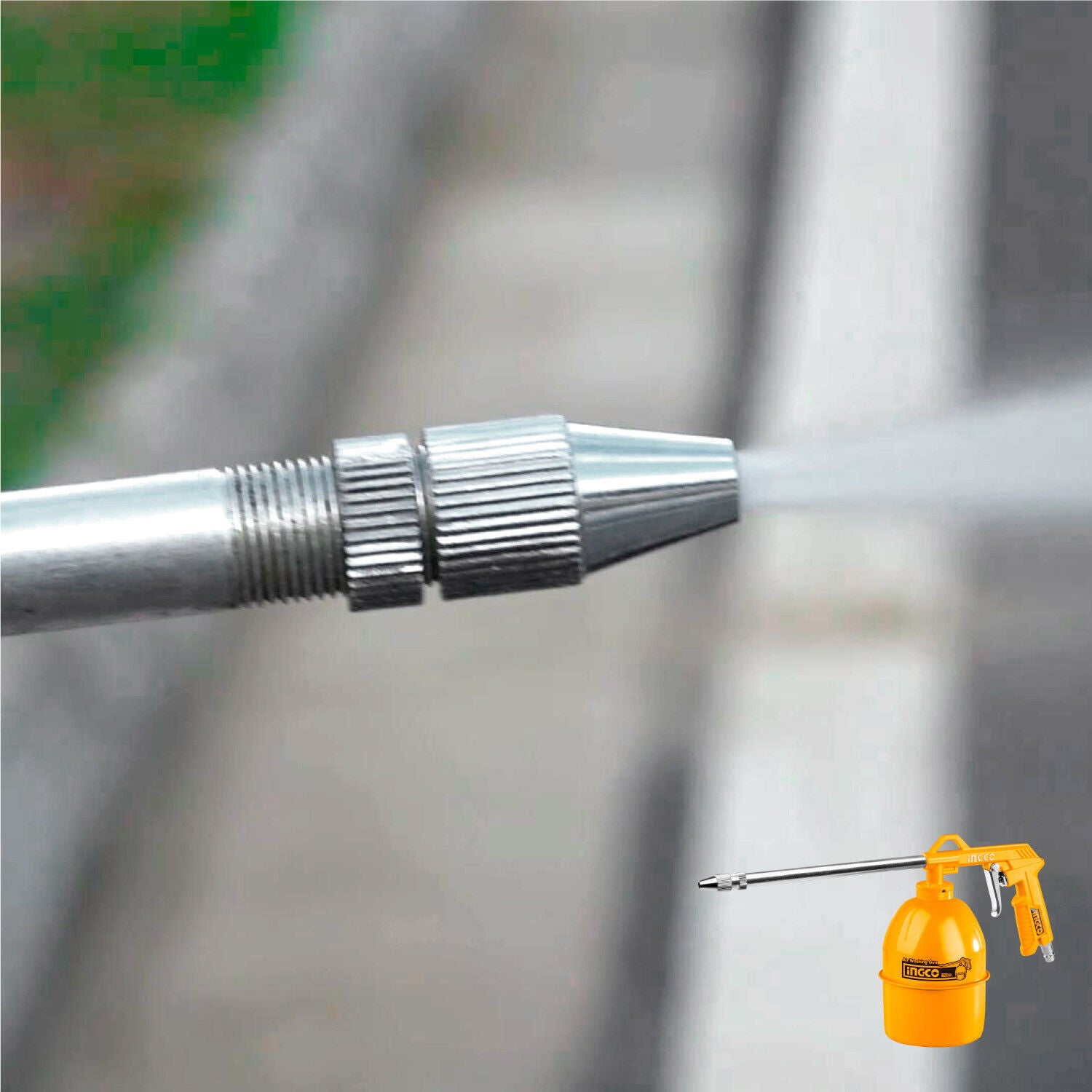 Pool Sweeps & Vacuums: Ingco 5Pc Compessor Air Tool Set Paint Sprayer Air Blower Wash Tyre Inflating 5M Hose
