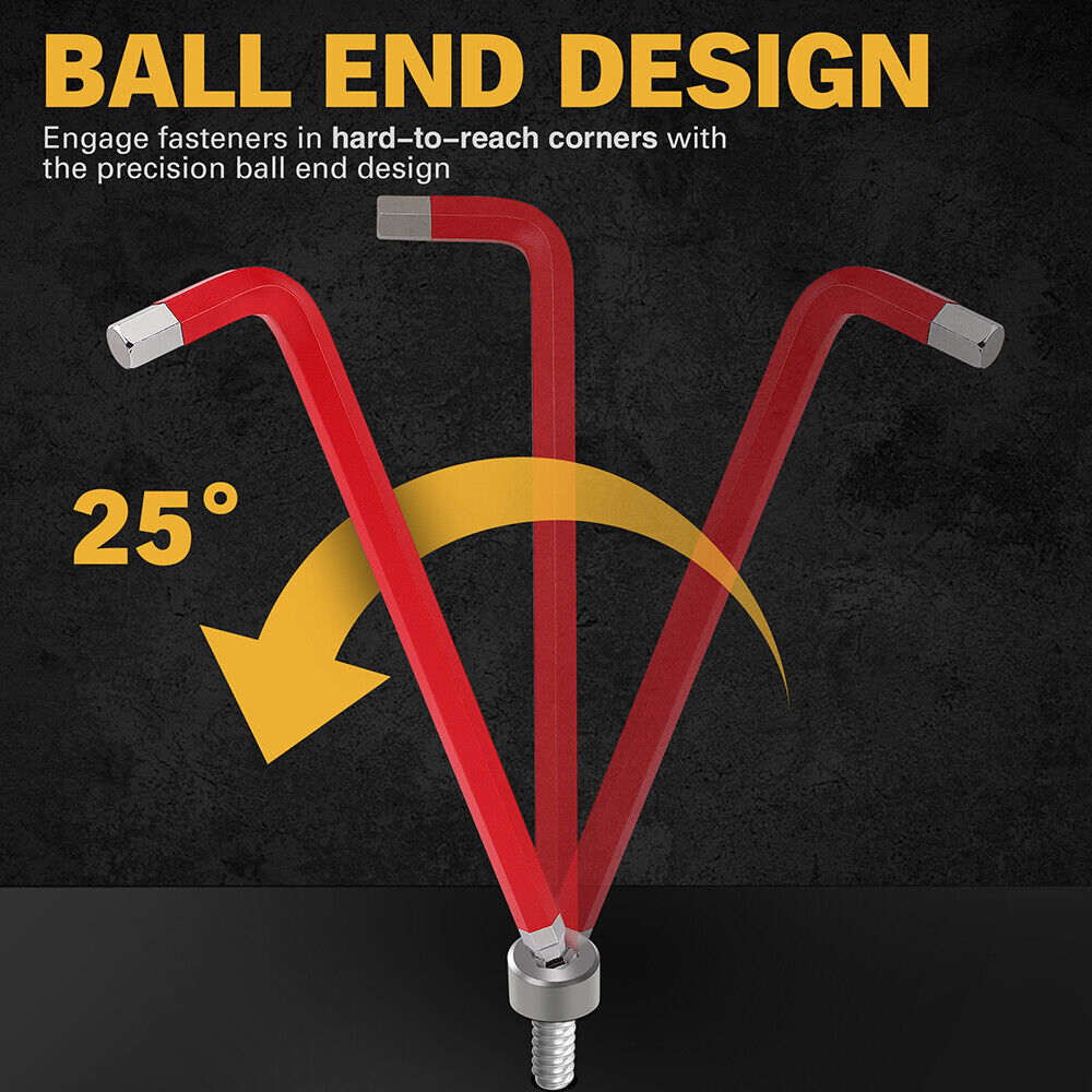 Fence & Gate Accessories: ELEAD 13Pc Extra Large Hex Key Set Long Allen Key Wrench Ball End SAE 5/64"-3/4