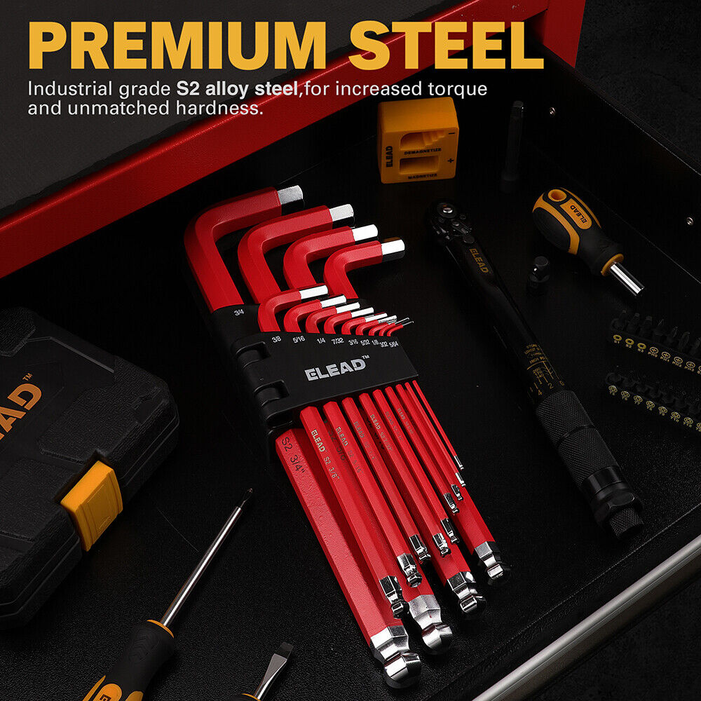 Fence & Gate Accessories: ELEAD 13Pc Extra Large Hex Key Set Long Allen Key Wrench Ball End SAE 5/64"-3/4