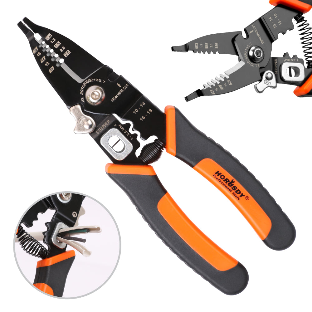 Cutters: 8" Wire Stripping Tool Wire Cutter Hand Crimping Pliers Strip Cutter Insulated