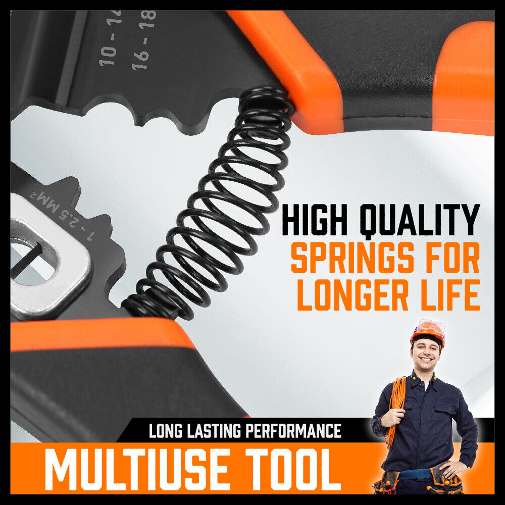 Cutters: 8" Wire Stripping Tool Wire Cutter Hand Crimping Pliers Strip Cutter Insulated
