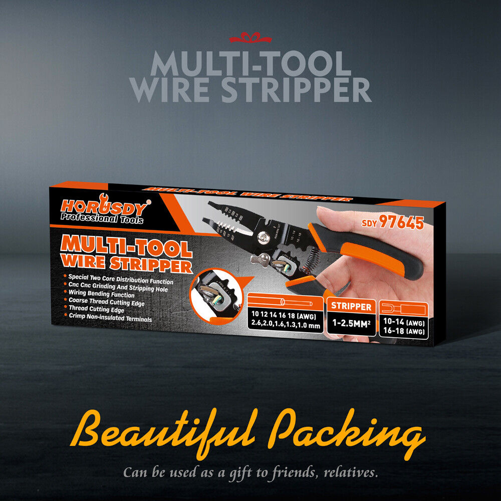 Cutters: 8" Wire Stripping Tool Wire Cutter Hand Crimping Pliers Strip Cutter Insulated