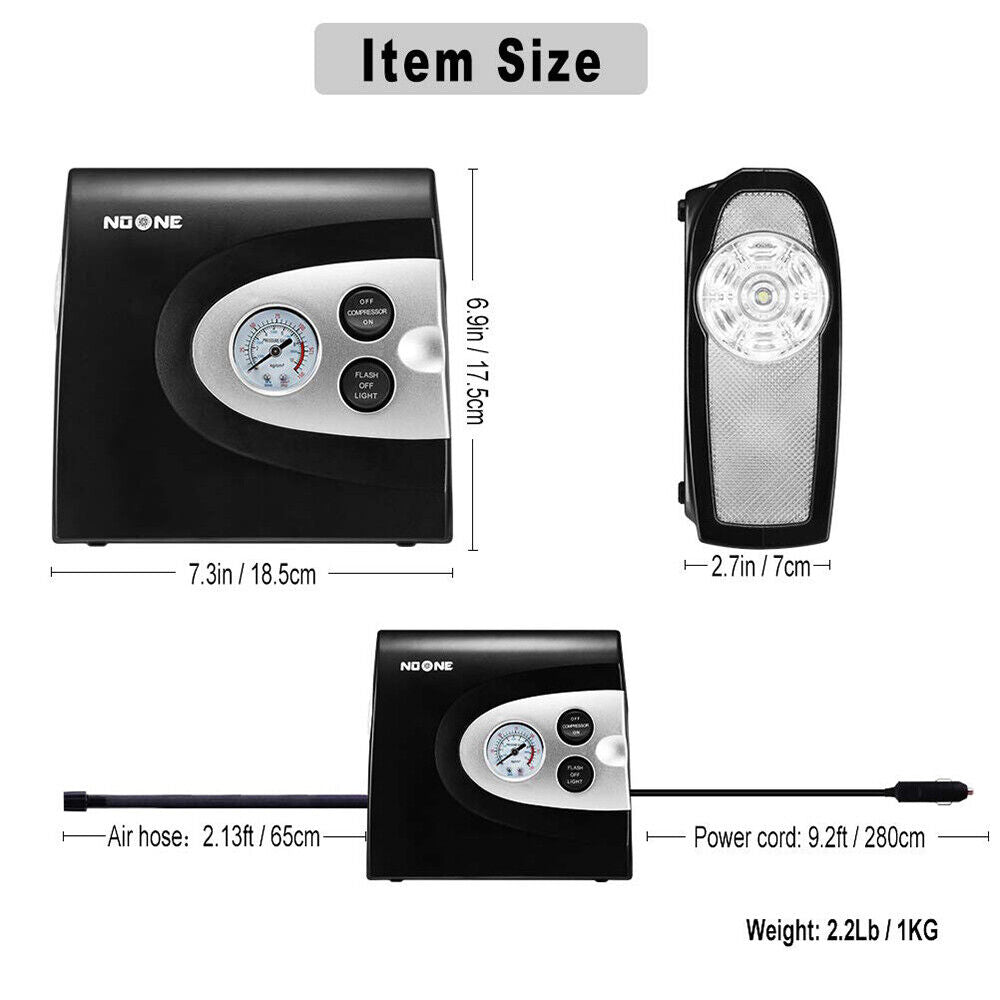 Automotive Repair & Speciality Tools: NOONE 3 IN 1 Air Compressor Tire Inflator 12V Portable Car Tire Inflator Pump