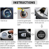 Automotive Repair & Speciality Tools: NOONE 3 IN 1 Air Compressor Tire Inflator 12V Portable Car Tire Inflator Pump