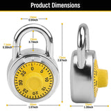 Storage Cabinets & Lockers: Lock Dial Combination Lock Gym Sports Locker Toolbox Case School Portable Fences