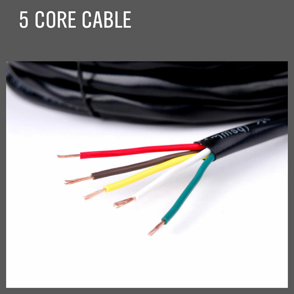 Automotive Repair & Speciality Tools: 30M X 5 Core Wire Cable Trailer Cable Automotive Boat Caravan Truck Coil V90 PVC