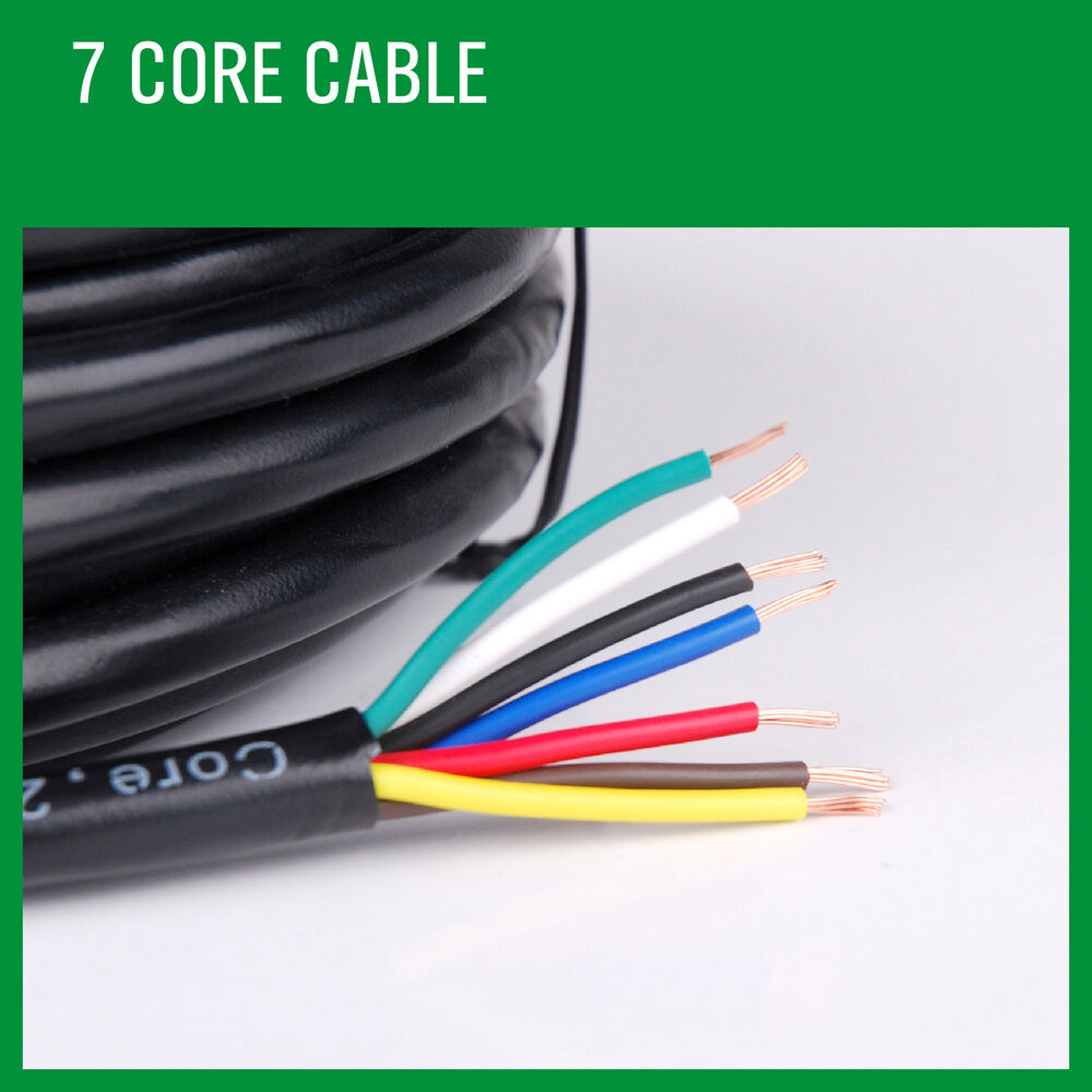 Automotive Repair & Speciality Tools: 20M X 7 Core Wire Cable Trailer Cable Automotive Boat Caravan Truck Coil V90 PVC
