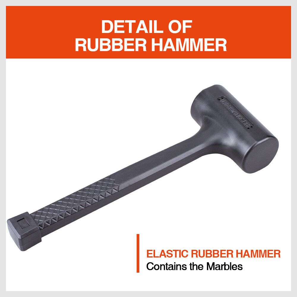 Hammers: 2LB Dead Blow Rubber Mallet Hammer Non Slip Soft Face Auto Car Repair NEW